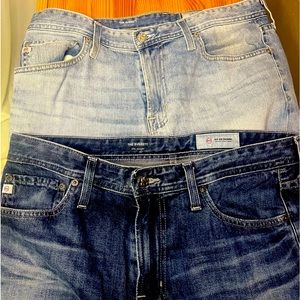 2 Adriano Goldshmied Jeans Denim Casual 34R The Everett Slim Straight. 34x30